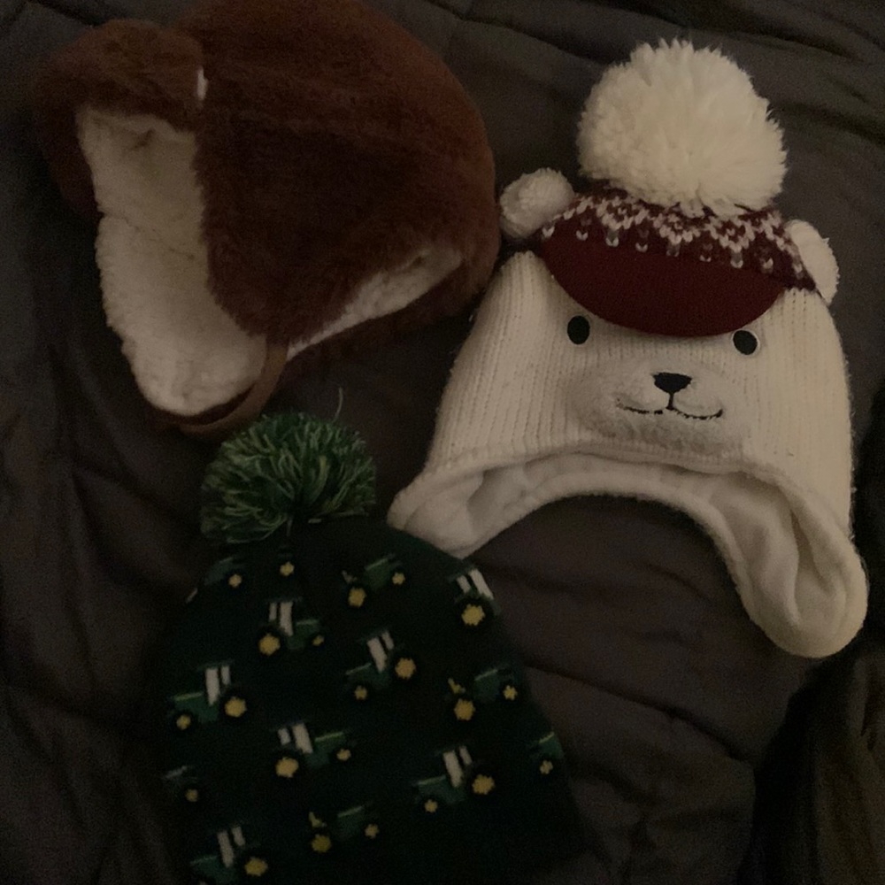 3 toddler hats